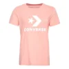 Camisola de manga curta com logótipo clássico impresso, cor-de-rosa