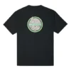 Camisola de manga curta com logótipo Converse para homem, gola redonda, preta