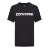 Camisola de manga curta Converse Pure Cotton Alphabet para homem, preta