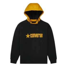 Camisola Desportiva com Capuz e Logótipo para Homem Preta Camisola Desportiva com Capuz e Logótipo para Homem Preta
