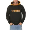 Camisola Desportiva com Capuz e Logótipo para Homem Preta