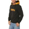 Camisola Desportiva com Capuz e Logótipo para Homem Preta