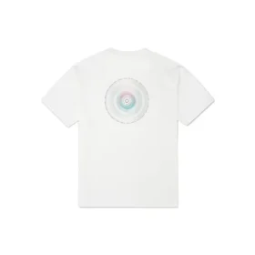 Camisola desportiva de malha larga de manga curta branca com estampado Converse para homem