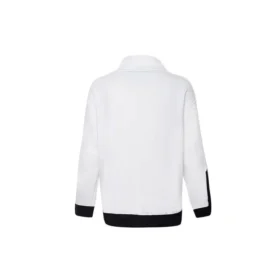 Camisola desportiva masculina Converse com gola alta e logótipo em cores contrastantes, branca