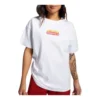 Camisola Oversized com Logótipo Flamejante Tamanhos Asiáticos “Branco Vermelho”