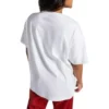 Camisola Oversized com Logótipo Flamejante Tamanhos Asiáticos “Branco Vermelho”