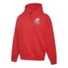 Capuz com cordão e logótipo impresso Vermelho