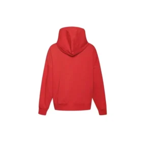 Capuz com cordão e logótipo impresso Vermelho