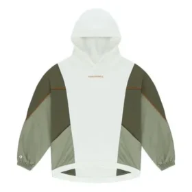 Característica: Irregular, Cores Contrastantes, Malha, Moletom com Capuz Solto, Retro, Branco Característica: Irregular, Cores Contrastantes, Malha, Moletom com Capuz Solto, Retro, Branco