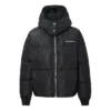 Casaco acolchoado oversized de penas Tamanhos asiáticos “Preto”