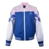 Casaco Bomber de Basebol Sem Acolchoamento Tamanhos Asiáticos “Rosa Azul Branco”