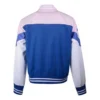 Casaco Bomber de Basebol Sem Acolchoamento Tamanhos Asiáticos “Rosa Azul Branco”