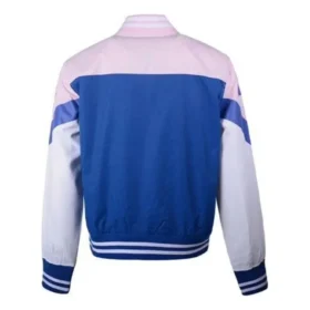 Casaco Bomber de Basebol Sem Acolchoamento Tamanhos Asiáticos “Rosa Azul Branco”