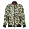Casaco Bomber Utilitário Estampado Tamanhos Asiáticos “Verde Amarelo”