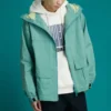 Casaco casual com capuz e bolsos Converse para homem, azul desbotado
