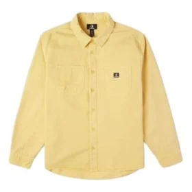Casaco casual de malha com botões Converse para homem, estilo retro, manga comprida, dourado Casaco casual de malha com botões Converse para homem, estilo retro, manga comprida, dourado