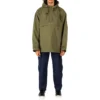 Casaco com capuz e meio fecho de correr Converse x Kim Jones para homem, estilo desportivo casual, verde militar