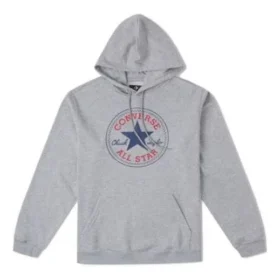 Casaco com capuz em malha polar Go-To All Star Patch, corte padrão, tamanhos asiáticos “Cinzento”