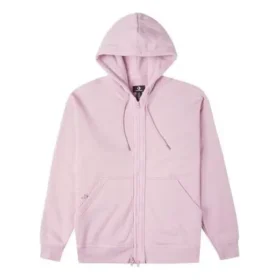 Casaco com capuz, mangas compridas e fecho de correr, cor sólida, tamanhos asiáticos “Rosa Roxo” Casaco com capuz, mangas compridas e fecho de correr, cor sólida, tamanhos asiáticos “Rosa Roxo”