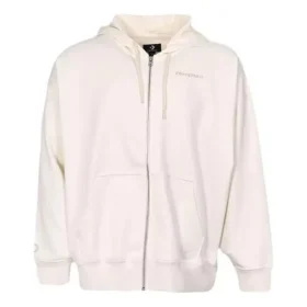 Casaco com capuz oversized e fecho completo Tamanhos asiáticos “Off White” Casaco com capuz oversized e fecho completo Tamanhos asiáticos “Off White”