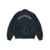 Casaco de aviador retro desportivo com logótipo SS22, unissexo, preto