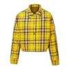 Casaco de camisa xadrez reversível Tamanhos asiáticos “Amarelo”