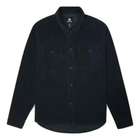Casaco de ganga com bolsos cargo Converse para homem, em veludo cotelê, preto Casaco de ganga com bolsos cargo Converse para homem, em veludo cotelê, preto
