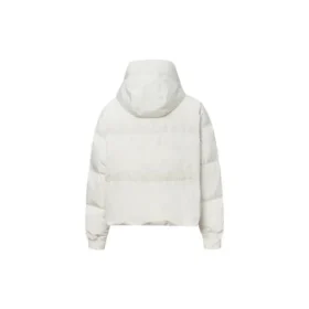 Casaco de penas oversized Tamanhos asiáticos “Beige”