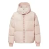 Casaco de penas oversized Tamanhos asiáticos “Rosa”
