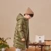 Casaco de Pêlo Longo Tamanhos Asiáticos “Olive Green”