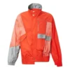 Casaco desportivo casual masculino Converse x Feng Chen Wang com costuras cruzadas e cores contrastantes, cor laranja