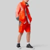 Casaco desportivo casual masculino Converse x Feng Chen Wang com costuras cruzadas e cores contrastantes, cor laranja