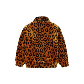 Casaco largo com padrão leopardo retro, estilo para casal, tamanhos asiáticos, “Castanho”