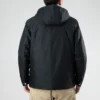 Casaco preto acolchoado com capuz e mangas compridas Converse Casual Sports Cargo para homem