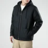 Casaco preto acolchoado com capuz e mangas compridas Converse Casual Sports Cargo para homem