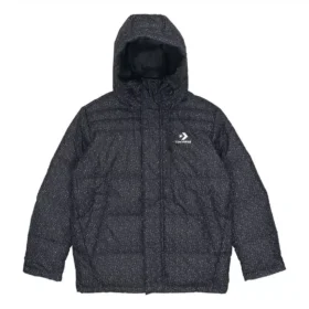 Casaco Puffer com enchimento de penas AOP Tamanhos asiáticos “Preto” Casaco Puffer com enchimento de penas AOP Tamanhos asiáticos “Preto”