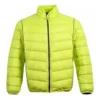 Casaco Puffer Leve com Gola Alta Tamanhos Asiáticos “Verde Fluorescente”