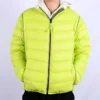 Casaco Puffer Leve com Gola Alta Tamanhos Asiáticos “Verde Fluorescente”