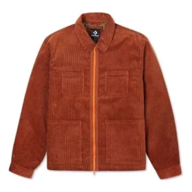 Casaco Retro de Veludo Cotelê de Cor Sólida Vermelho Castanho Casaco Retro de Veludo Cotelê de Cor Sólida Vermelho Castanho