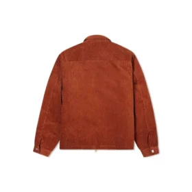 Casaco Retro de Veludo Cotelê de Cor Sólida Vermelho Castanho Casaco Retro de Veludo Cotelê de Cor Sólida Vermelho Castanho