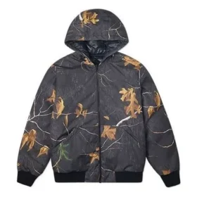 Casaco Reversível Real Tree com Estampado de Folhas Tamanhos Asiáticos “Preto”