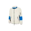 Casaco Sherpa em Polar Fleece, quente, com blocos de cor e gola alta casual