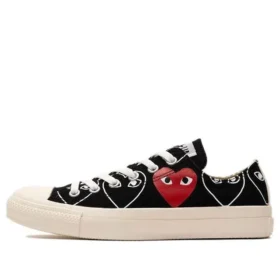 CDG x Converse Chuck Taylor All Star Multi Heart Preto “Branco Vermelho”