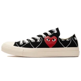 CDG x Converse Chuck Taylor All Star Multi Heart Preto “Branco Vermelho”