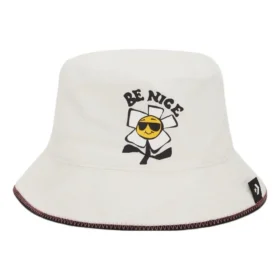 Chapéu de pescador Be Nice em chambray “Egret”