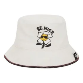 Chapéu de pescador Be Nice em chambray “Egret”