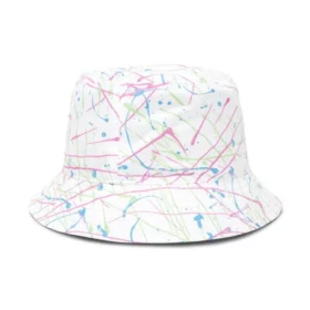 Chapéu de pescador reversível com salpicos de tinta “Branco”