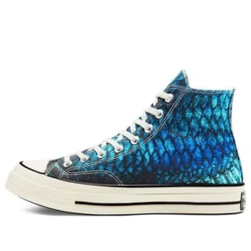 Chuck 1970s com padrão animal “Azul Branco”