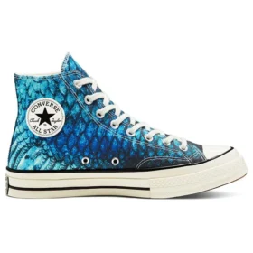 Chuck 1970s com padrão animal “Azul Branco”