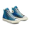 Chuck 1970s com padrão animal “Azul Branco”